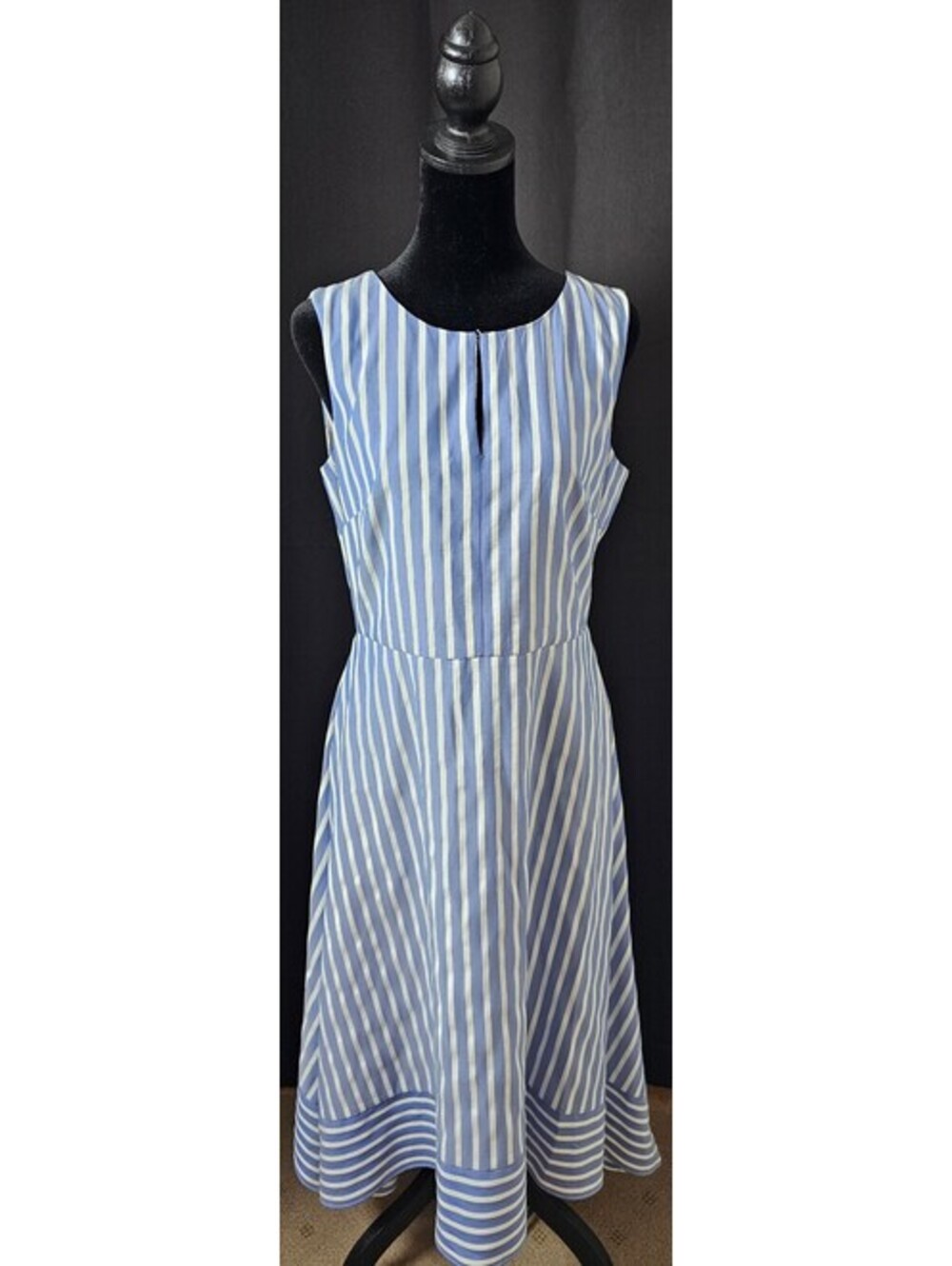 Karl Lagerfeld Dress Blue & White Womens 8 Stripes - Picture 2 of 9